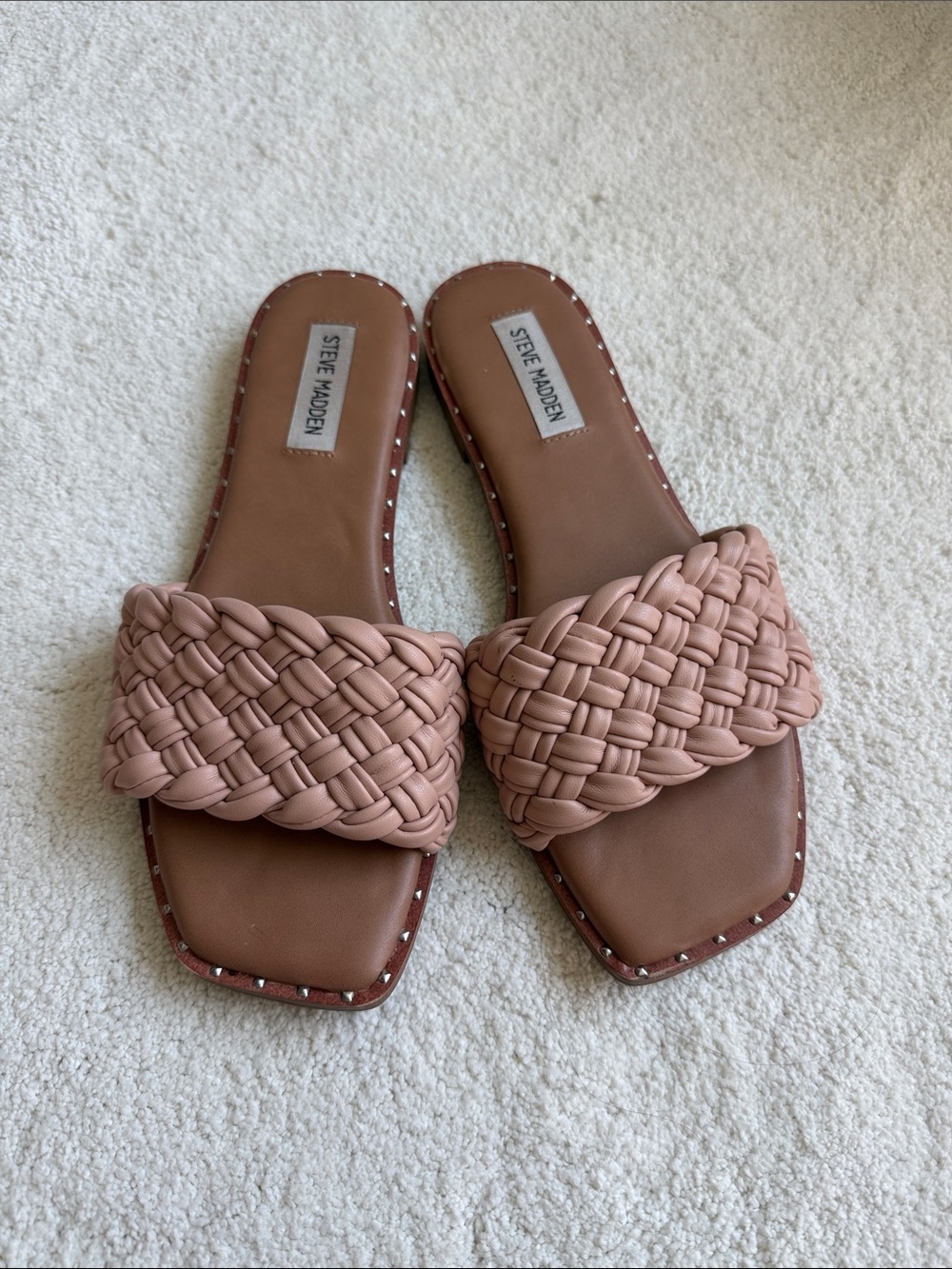 Steve Madden Braided Slide Sandals - Blush
